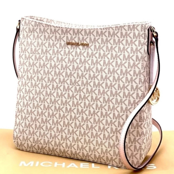 Michael Kors Large Messenger Crossbody Bag Powder Blush Multi - Picture 1 of 13
